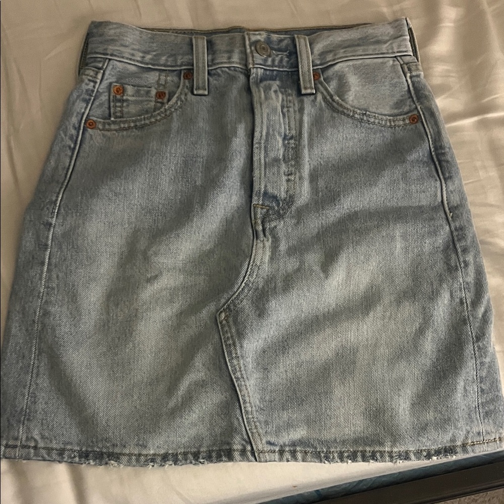 Levi's Light Blue Denim Mini Skirt